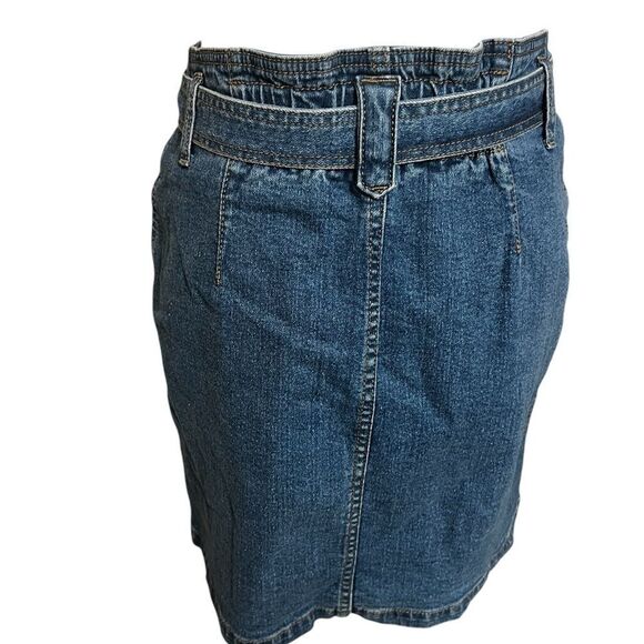 Naf Naf  denim, Skirt, Stone blue I’ll size 36 us size 6 pockets pearl button - Picture 5 of 14